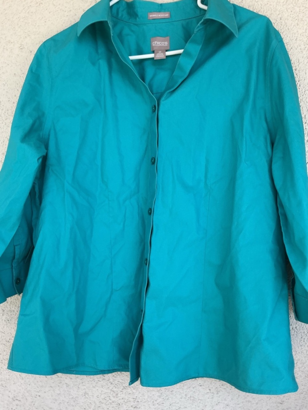 Chico's Teal Green Button-Down Shirt